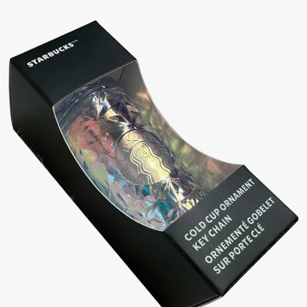 Starbucks Iridescent Cold Cup Ornament Key Chain - Picture 4 of 5